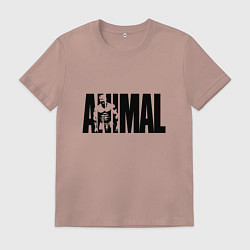 Футболка хлопковая мужская ANIMAL ЭНИМАЛ, цвет: пыльно-розовый