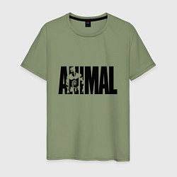 Футболка хлопковая мужская ANIMAL ЭНИМАЛ, цвет: авокадо
