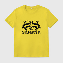 Футболка хлопковая мужская Stone sour, цвет: желтый
