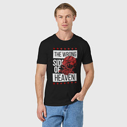 Футболка хлопковая мужская The wrong side of hell, цвет: черный — фото 2