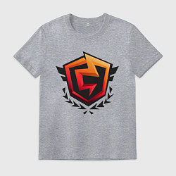 Футболка хлопковая мужская Чемпион, цвет: меланж