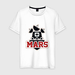 Футболка хлопковая мужская Mars, цвет: белый