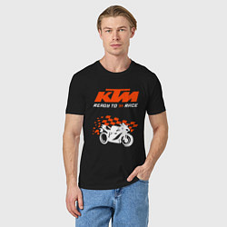 Футболка хлопковая мужская KTM MOTORCYCLES КТМ МОТОЦИКЛЫ, цвет: черный — фото 2