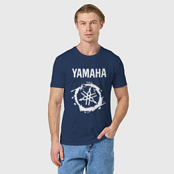 Футболка хлопковая мужская YAMAHA ЯМАХА МОТОСПОРТ, цвет: тёмно-синий — фото 2