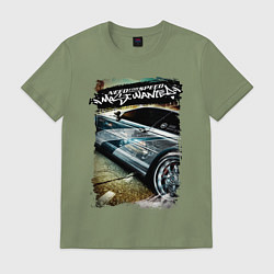 Футболка хлопковая мужская Need for Speed Most Wanted, цвет: авокадо