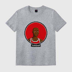 Футболка хлопковая мужская Retro Jordan, цвет: меланж