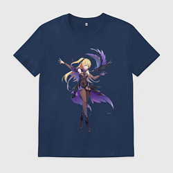 Футболка хлопковая мужская Великая Фишль и Оз, цвет: тёмно-синий