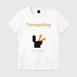 Футболка хлопковая мужская Trainspotting Style, цвет: белый