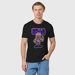 Футболка хлопковая мужская Shaq, цвет: черный — фото 2