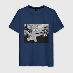 Футболка хлопковая мужская Simpsons x Nirvana, цвет: тёмно-синий