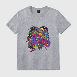 Футболка хлопковая мужская Мысли наружу, цвет: меланж