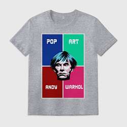 Футболка хлопковая мужская Энди Уорхол, цвет: меланж