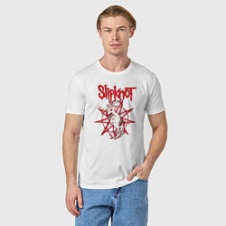 Футболка хлопковая мужская Slipknot Slip Goats Art, цвет: белый — фото 2