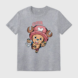 Футболка хлопковая мужская Тони Тони Чоппер One Piece, цвет: меланж