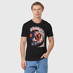 Футболка хлопковая мужская Джаз, цвет: черный — фото 2