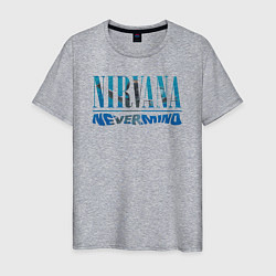 Футболка хлопковая мужская Nirvana Нирвана Рок Rock, цвет: меланж