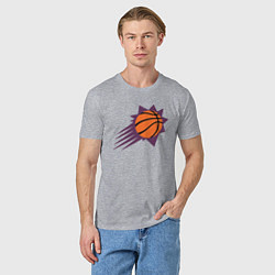 Футболка хлопковая мужская Suns Basket, цвет: меланж — фото 2