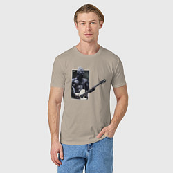 Футболка хлопковая мужская Уэс, цвет: миндальный — фото 2