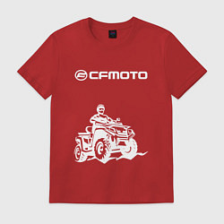 Футболка хлопковая мужская CFmoto СФ мото КВАДРОЦИКЛ, цвет: красный