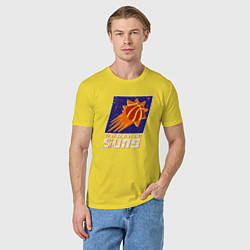 Футболка хлопковая мужская НБА - Финикс, цвет: желтый — фото 2