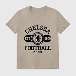 Футболка хлопковая мужская Chelsea Football Club, цвет: миндальный