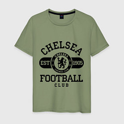 Футболка хлопковая мужская Chelsea Football Club, цвет: авокадо