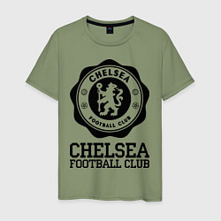 Футболка хлопковая мужская Chelsea FC: Emblem, цвет: авокадо