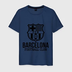 Футболка хлопковая мужская Barcelona FC, цвет: тёмно-синий