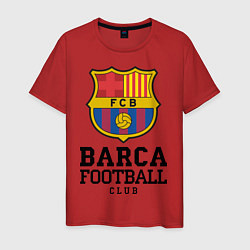 Футболка хлопковая мужская Barcelona Football Club, цвет: красный