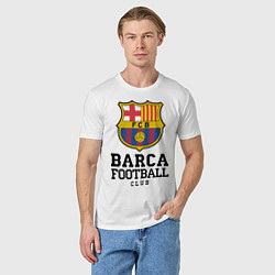 Футболка хлопковая мужская Barcelona Football Club, цвет: белый — фото 2