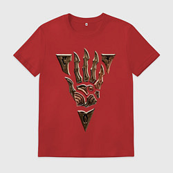 Футболка хлопковая мужская Символ Морровинда, цвет: красный