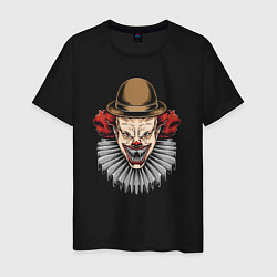 Футболка хлопковая мужская The terrible clown, цвет: черный