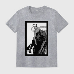 Футболка хлопковая мужская Почитта, цвет: меланж