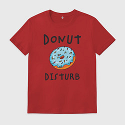 Футболка хлопковая мужская Не беспокоить Donut disturb, цвет: красный