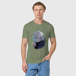 Футболка хлопковая мужская Satoru Gojou, цвет: авокадо — фото 2