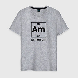 Футболка хлопковая мужская Am -Armenium, цвет: меланж