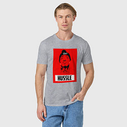 Футболка хлопковая мужская Red Hussle, цвет: меланж — фото 2