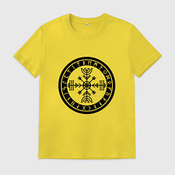 Футболка хлопковая мужская РУНЫ RUNES Z, цвет: желтый