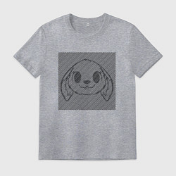 Футболка хлопковая мужская Rabbit illusion, цвет: меланж