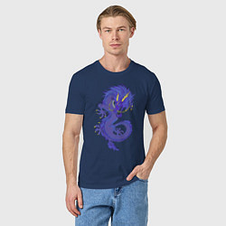 Футболка хлопковая мужская Blue dragon, цвет: тёмно-синий — фото 2