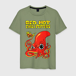 Футболка хлопковая мужская RED HOT CHILI PEPPERS, цвет: авокадо