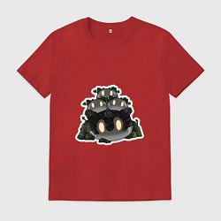 Футболка хлопковая мужская Слаймы-шпионы, цвет: красный