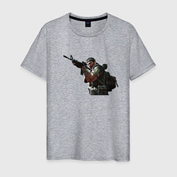 Футболка хлопковая мужская Counter Strike, цвет: меланж