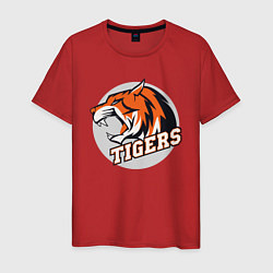 Футболка хлопковая мужская Sport Tigers, цвет: красный