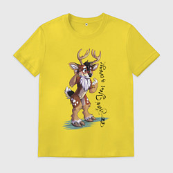 Футболка хлопковая мужская The New Year is coming!, цвет: желтый