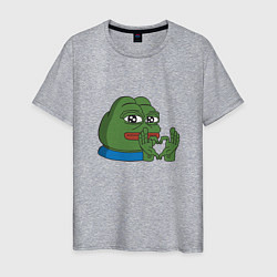 Футболка хлопковая мужская Pepe love пепе лов, цвет: меланж