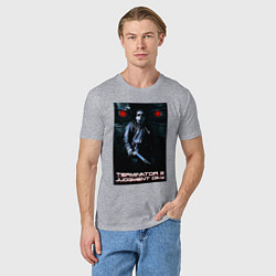 Футболка хлопковая мужская Terminator JD, цвет: меланж — фото 2