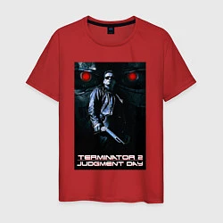 Футболка хлопковая мужская Terminator JD, цвет: красный