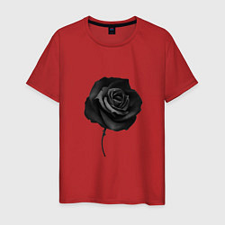 Футболка хлопковая мужская Чёрная роза Black rose, цвет: красный