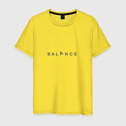 Футболка хлопковая мужская YogaBalance, цвет: желтый